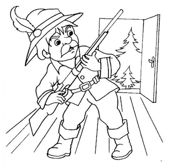 Coloring book forester comes to the rescue